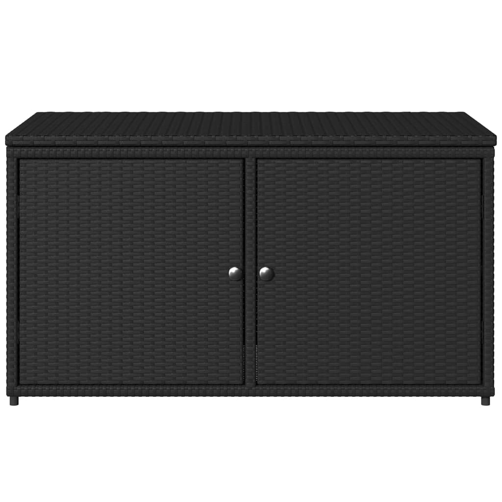 vidaXL Dulap depozitare de grădină, negru, 110x55x60,5 cm, poliratan vidaXL Dulap depozitare de grădină, negru, 110x55x60,5 cm, poliratan