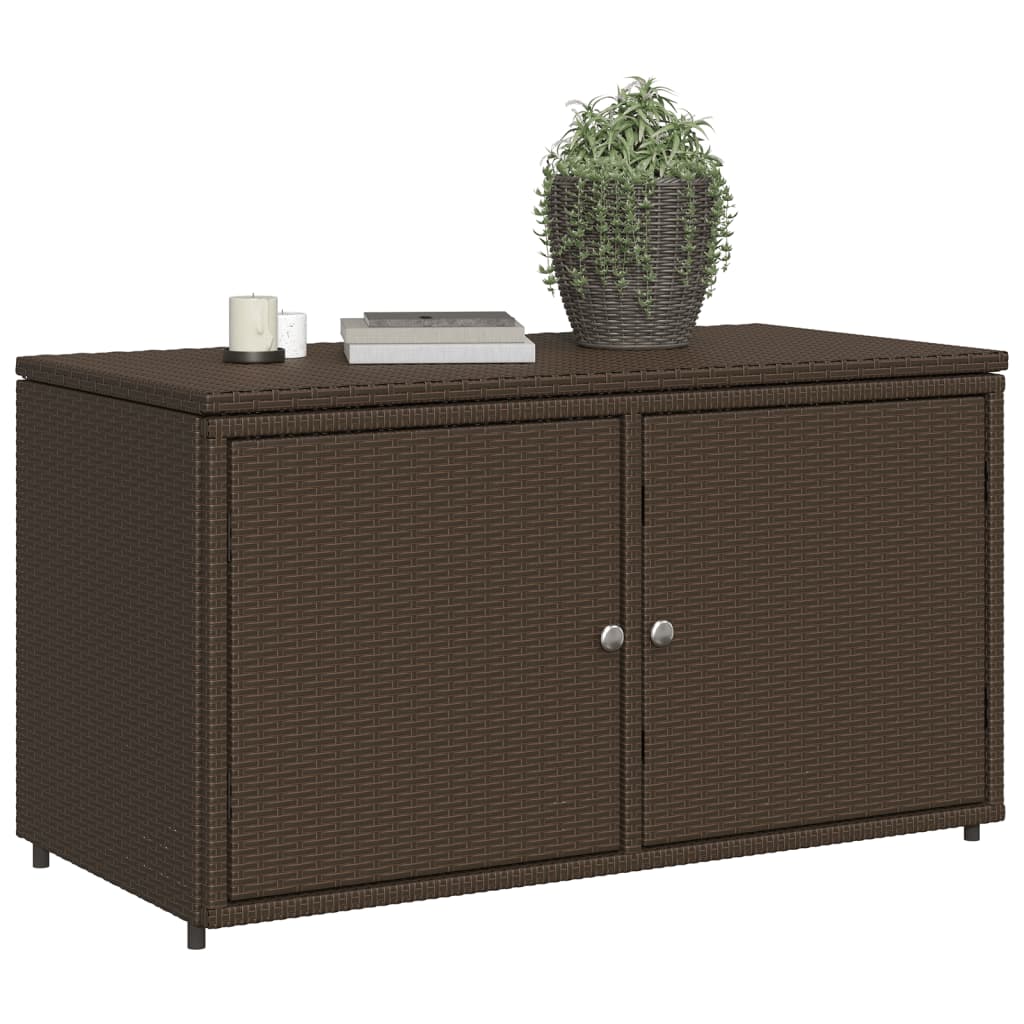 vidaXL Dulap depozitare de grădină, maro, 110x55x60,5 cm, poliratan vidaXL Dulap depozitare de grădină, maro, 110x55x60,5 cm, poliratan