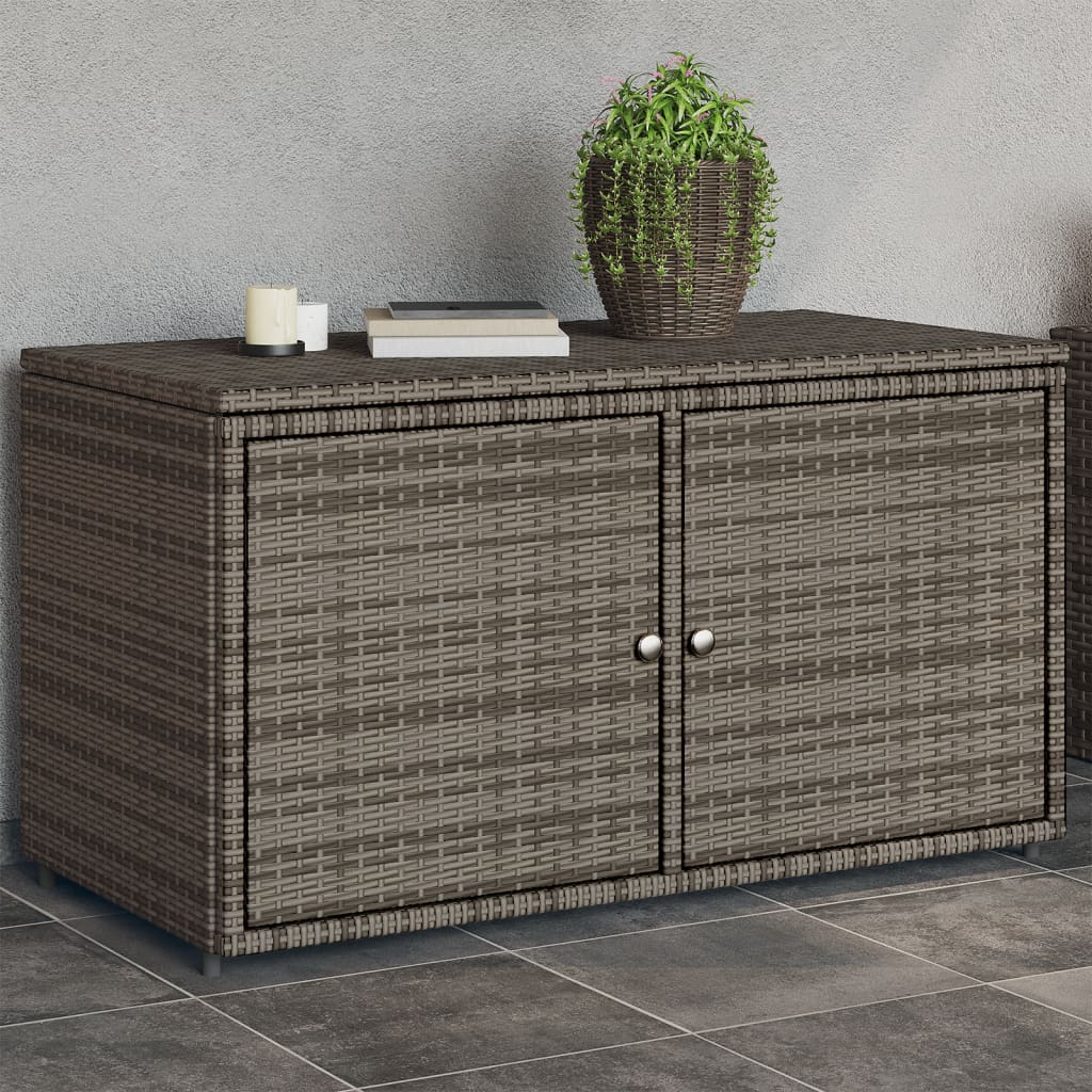 vidaXL Dulap depozitare de grădină, gri, 110x55x60,5 cm, poliratan vidaXL Dulap depozitare de grădină, gri, 110x55x60,5 cm, poliratan