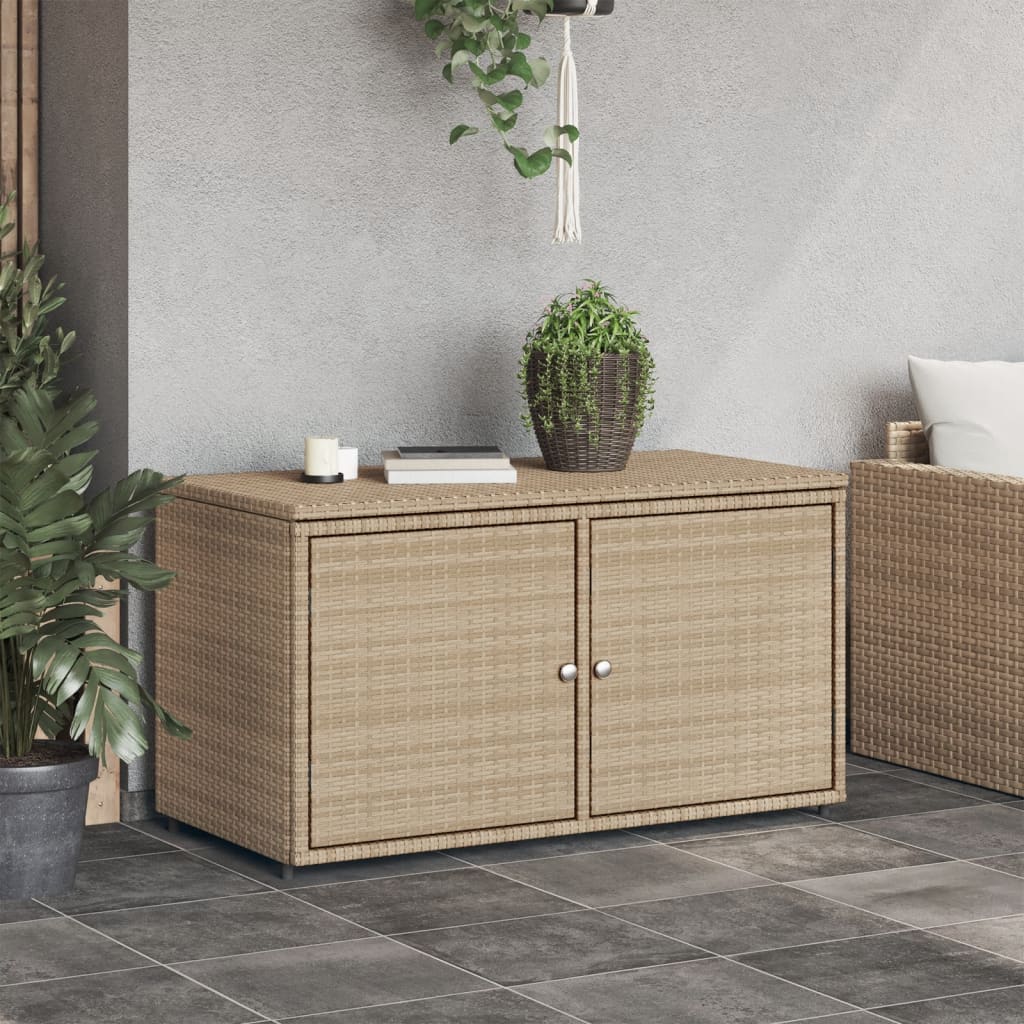vidaXL Dulap depozitare de grădină, bej, 110x55x60,5 cm, poliratan vidaXL Dulap depozitare de grădină, bej, 110x55x60,5 cm, poliratan