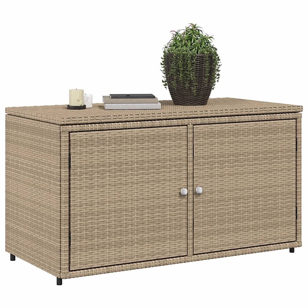 vidaXL Dulap depozitare de grădină, bej, 110x55x60,5 cm, poliratan vidaXL Dulap depozitare de grădină, bej, 110x55x60,5 cm, poliratan