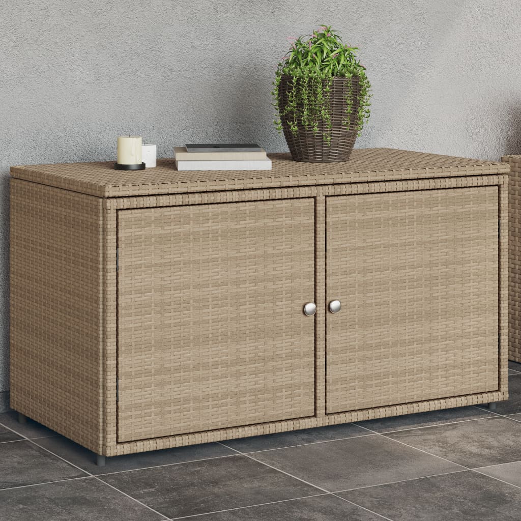 vidaXL Dulap depozitare de grădină, bej, 110x55x60,5 cm, poliratan vidaXL Dulap depozitare de grădină, bej, 110x55x60,5 cm, poliratan