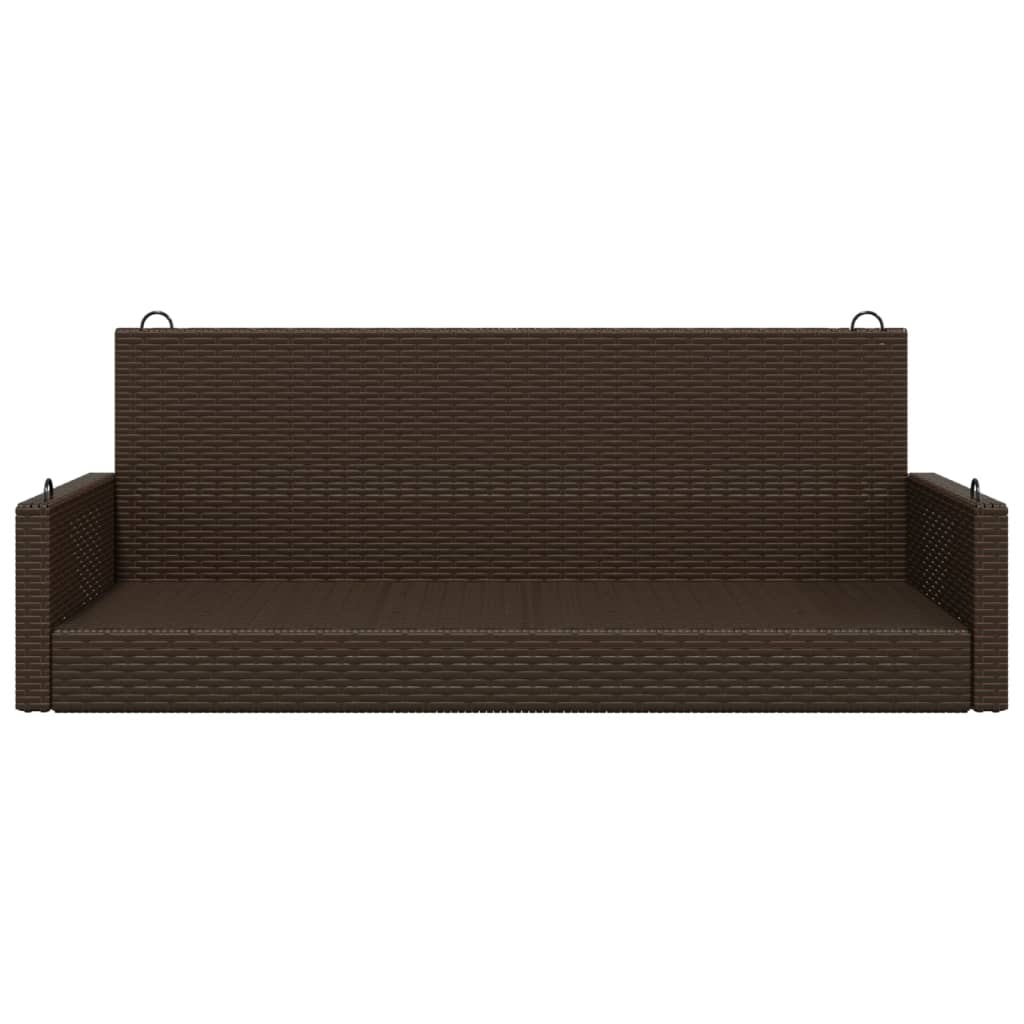vidaXL Bancă de balansoar, maro, 119x56x48 cm, poliratan vidaXL Bancă de balansoar, maro, 119x56x48 cm, poliratan