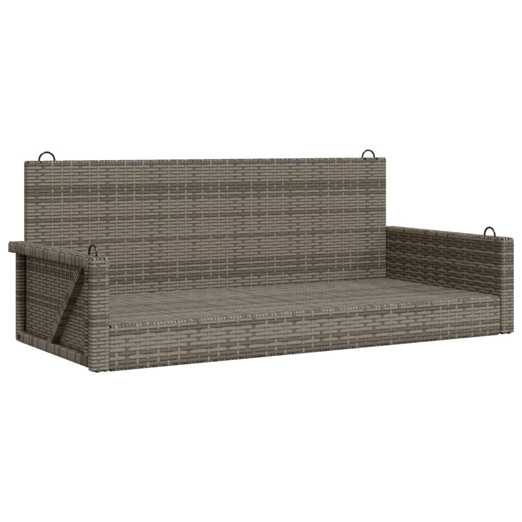 vidaXL Bancă de balansoar, gri, 119x56x48 cm, poliratan vidaXL Bancă de balansoar, gri, 119x56x48 cm, poliratan