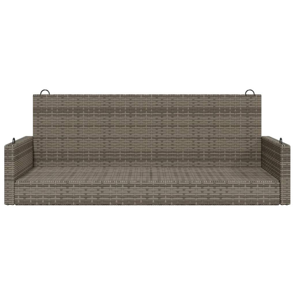 vidaXL Bancă de balansoar, gri, 119x56x48 cm, poliratan vidaXL Bancă de balansoar, gri, 119x56x48 cm, poliratan