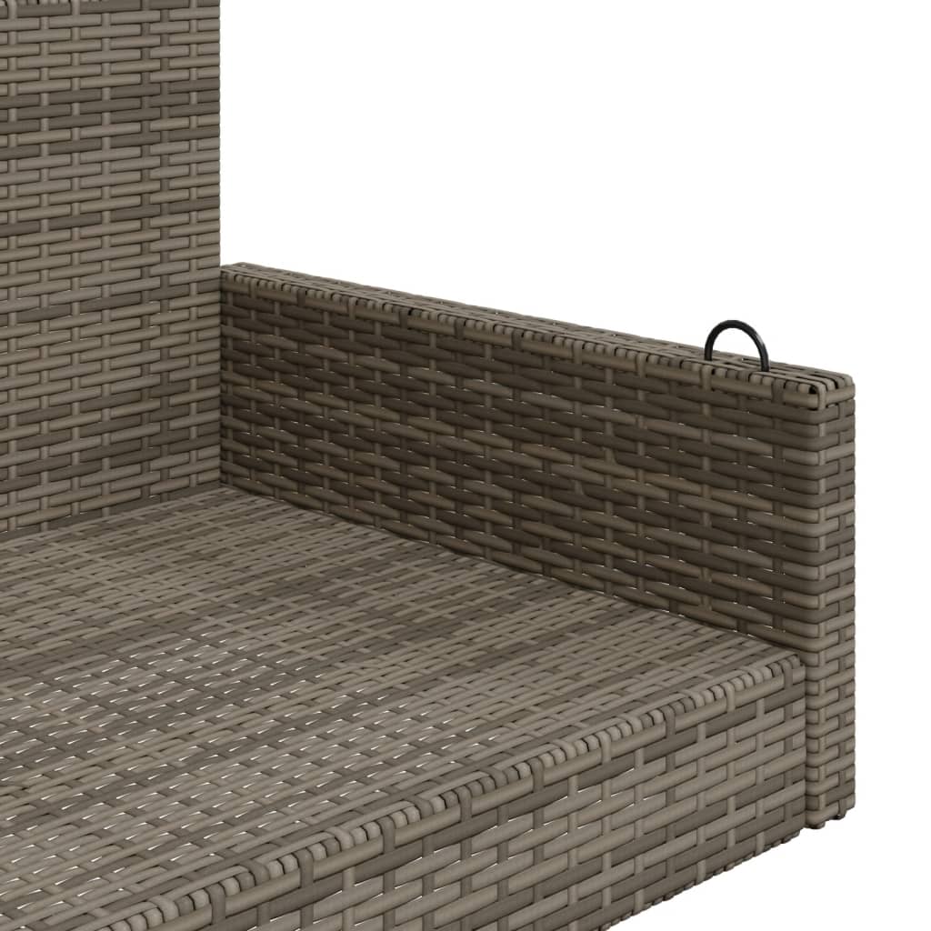 vidaXL Bancă de balansoar, gri, 119x56x48 cm, poliratan vidaXL Bancă de balansoar, gri, 119x56x48 cm, poliratan
