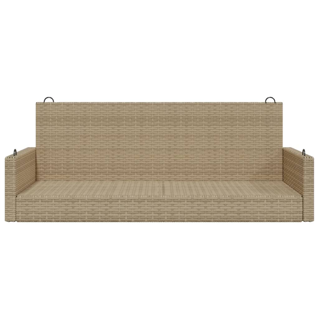 vidaXL Bancă de balansoar, bej, 119x56x48 cm, poliratan vidaXL Bancă de balansoar, bej, 119x56x48 cm, poliratan