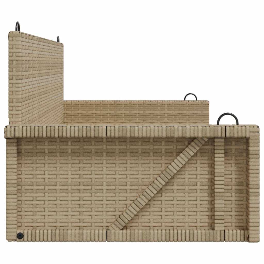 vidaXL Bancă de balansoar, bej, 119x56x48 cm, poliratan vidaXL Bancă de balansoar, bej, 119x56x48 cm, poliratan
