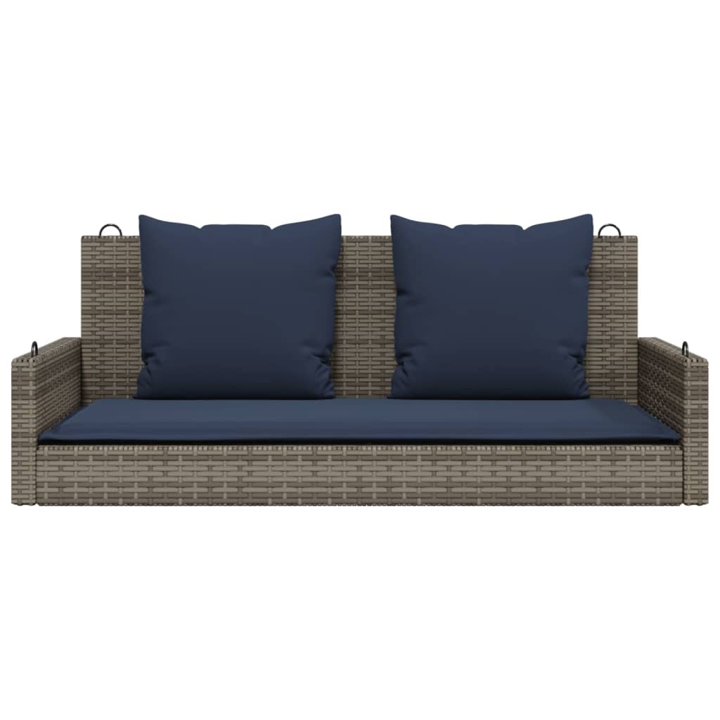 vidaXL Balansoar cu perne gri 119x56x48 cm, poliratan vidaXL Balansoar cu perne gri 119x56x48 cm, poliratan