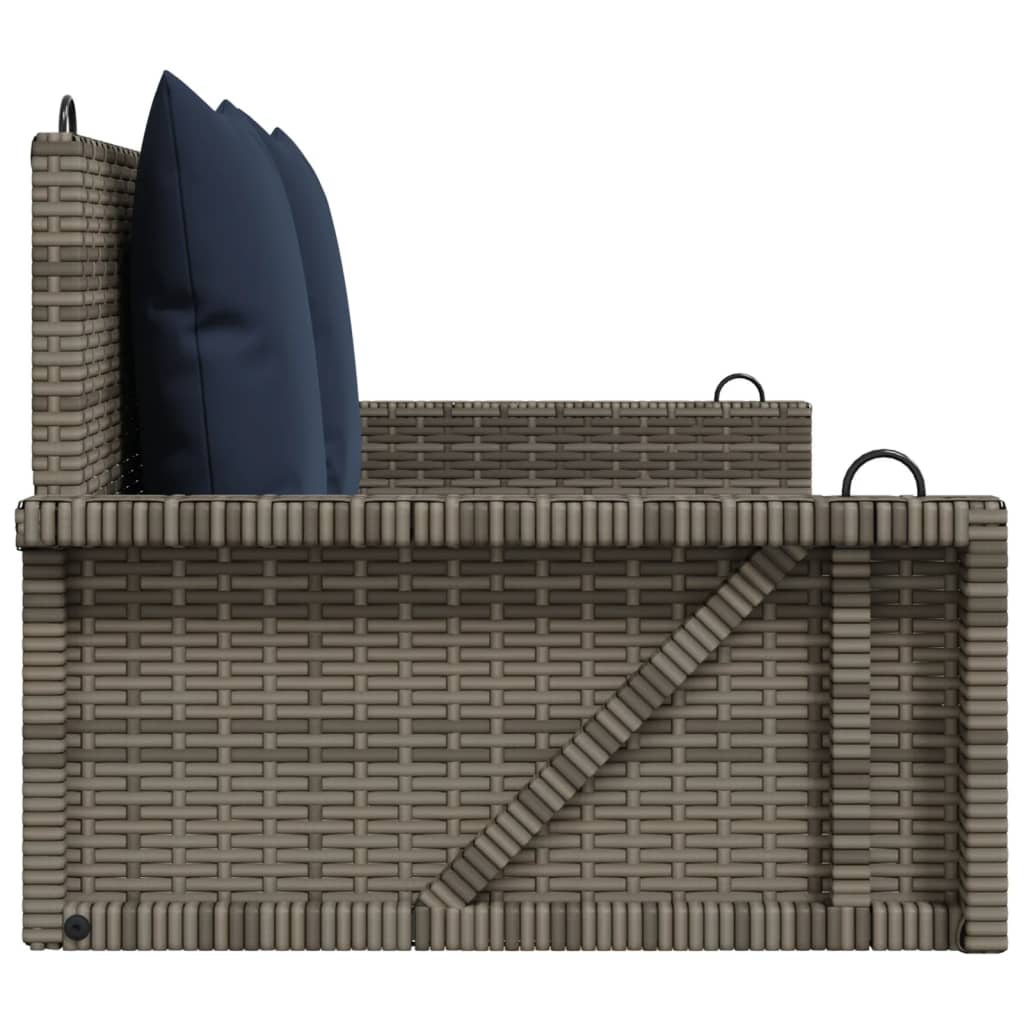 vidaXL Balansoar cu perne gri 119x56x48 cm, poliratan vidaXL Balansoar cu perne gri 119x56x48 cm, poliratan