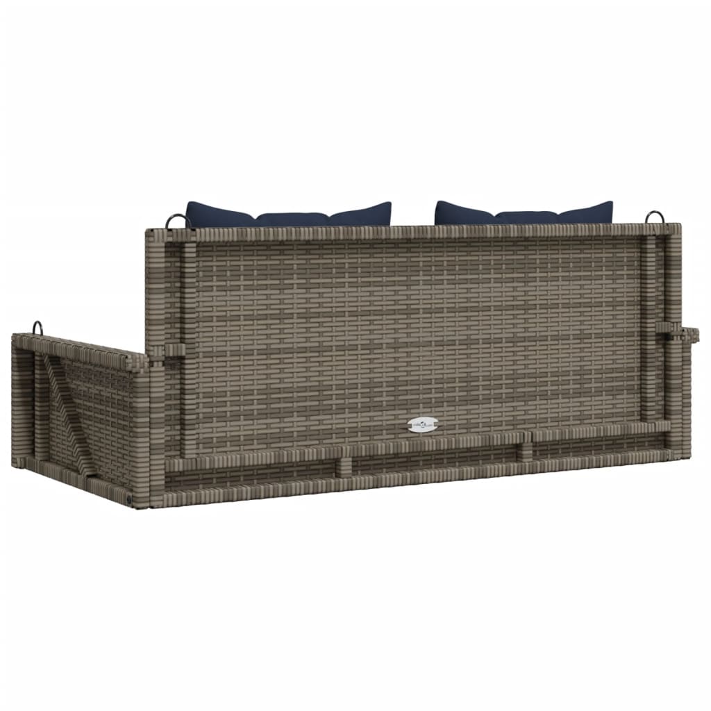 vidaXL Balansoar cu perne gri 119x56x48 cm, poliratan vidaXL Balansoar cu perne gri 119x56x48 cm, poliratan
