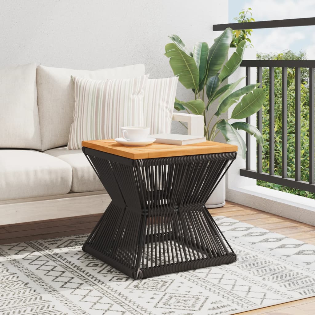 vidaXL Măsuță cafea bază din sârmă negru 38x38x38 cm lemn masiv acacia vidaXL Măsuță cafea bază din sârmă negru 38x38x38 cm lemn masiv acacia