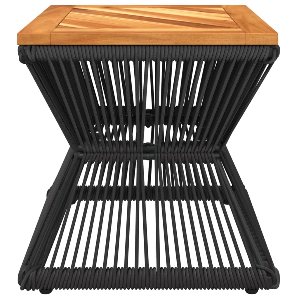 vidaXL Măsuță cafea bază din sârmă negru 38x38x38 cm lemn masiv acacia vidaXL Măsuță cafea bază din sârmă negru 38x38x38 cm lemn masiv acacia
