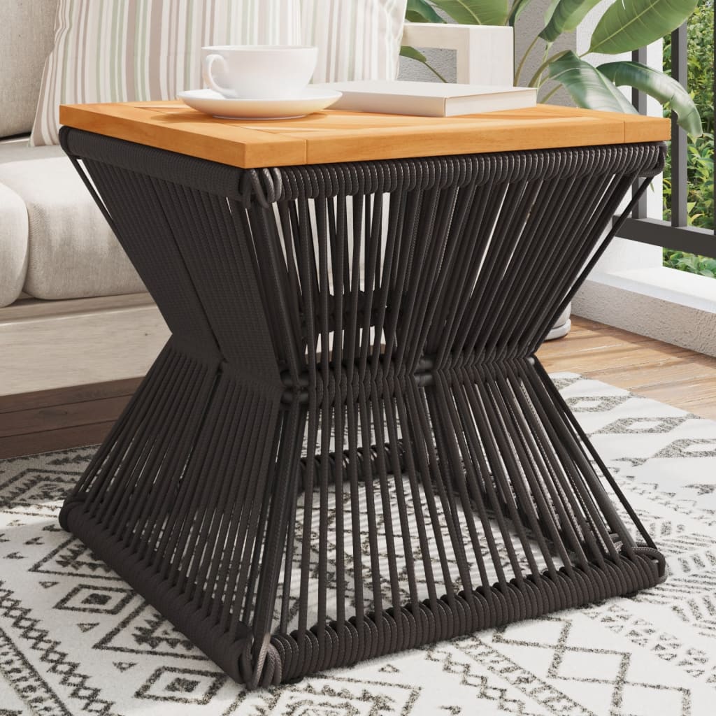 vidaXL Măsuță cafea bază din sârmă negru 38x38x38 cm lemn masiv acacia vidaXL Măsuță cafea bază din sârmă negru 38x38x38 cm lemn masiv acacia