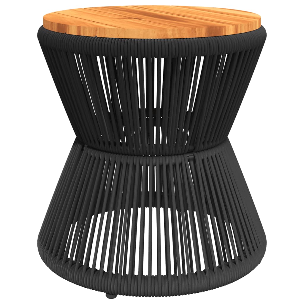 vidaXL Măsuță cafea bază din sârmă negru Ø 45x44 cm, lemn masiv acacia vidaXL Măsuță cafea bază din sârmă negru Ø 45x44 cm, lemn masiv acacia