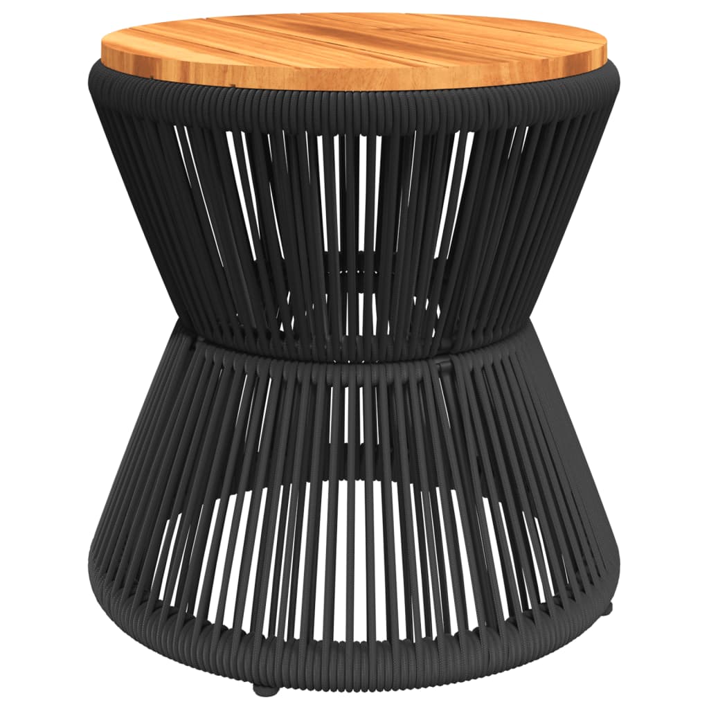 vidaXL Măsuță cafea bază din sârmă negru Ø 45x44 cm, lemn masiv acacia vidaXL Măsuță cafea bază din sârmă negru Ø 45x44 cm, lemn masiv acacia
