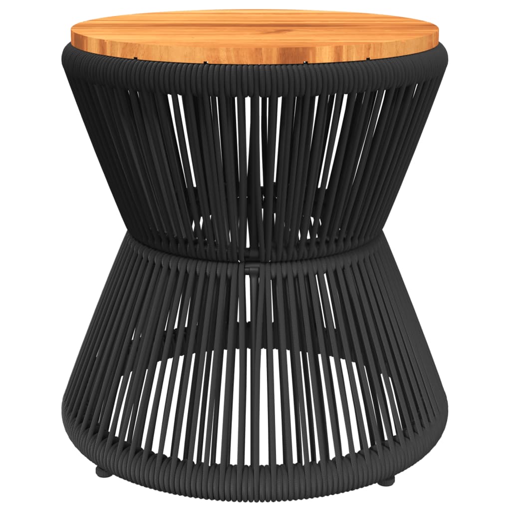 vidaXL Măsuță cafea bază din sârmă negru Ø 45x44 cm, lemn masiv acacia vidaXL Măsuță cafea bază din sârmă negru Ø 45x44 cm, lemn masiv acacia