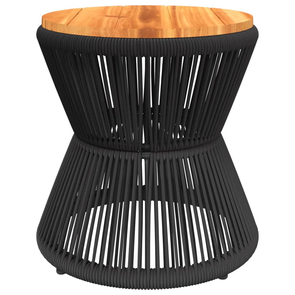 vidaXL Măsuță cafea bază din sârmă negru Ø 45x44 cm, lemn masiv acacia vidaXL Măsuță cafea bază din sârmă negru Ø 45x44 cm, lemn masiv acacia