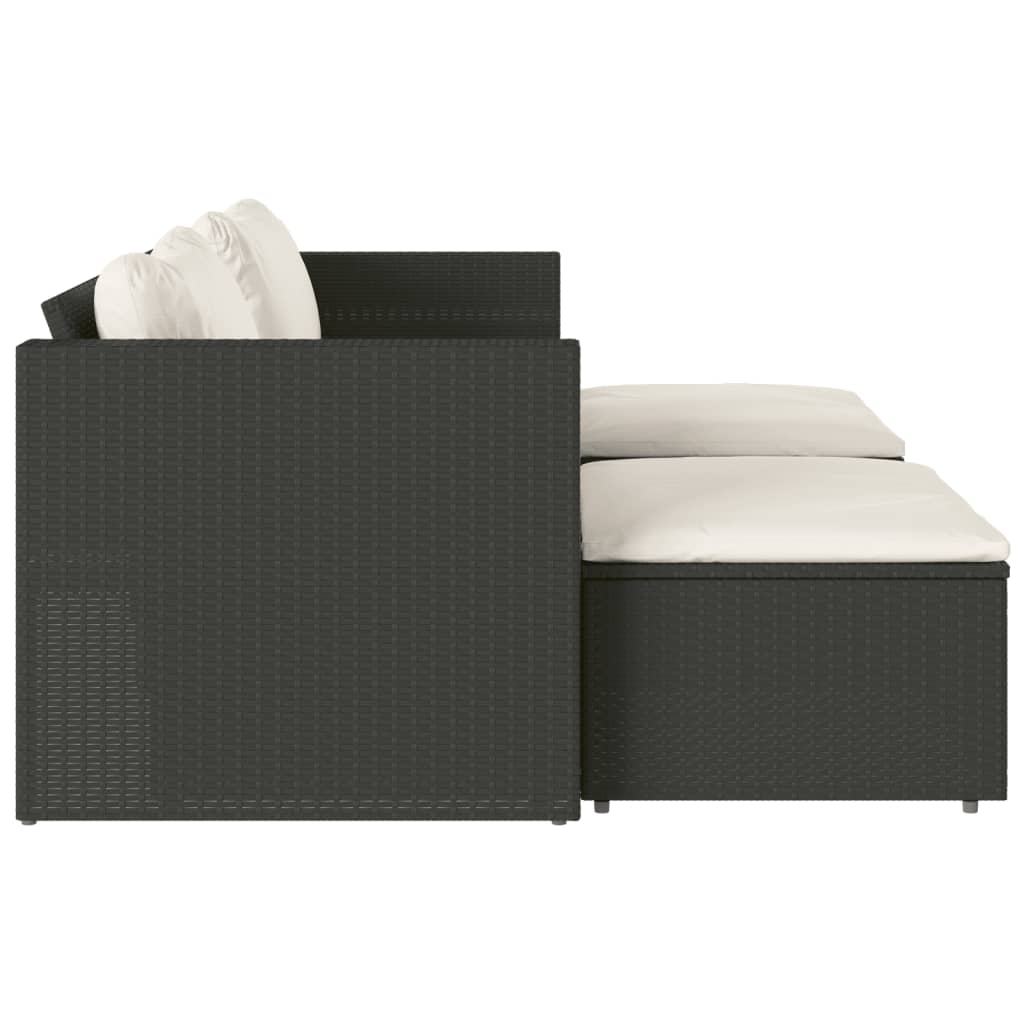 vidaXL Set mobilier de grădină cu perne, 5 piese,poliratan/lemn acacia vidaXL Set mobilier de grădină cu perne, 5 piese,poliratan/lemn acacia