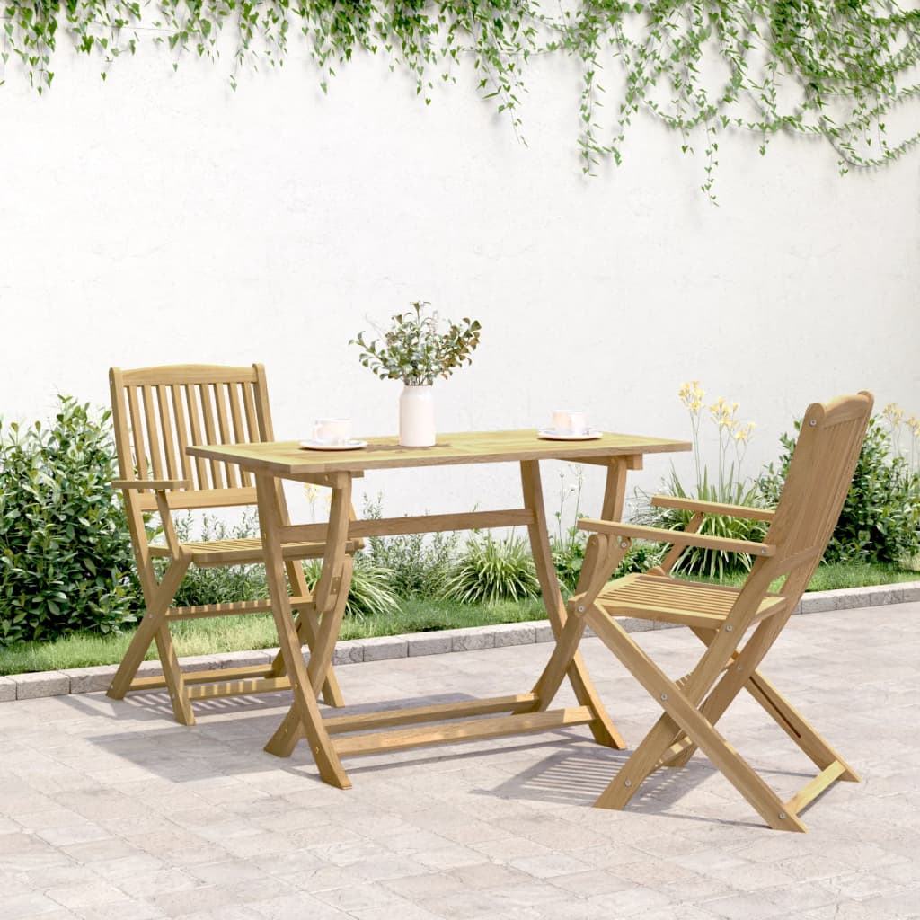 vidaXL Masă de grădină pliabilă, 110x55x75 cm, lemn masiv de acacia