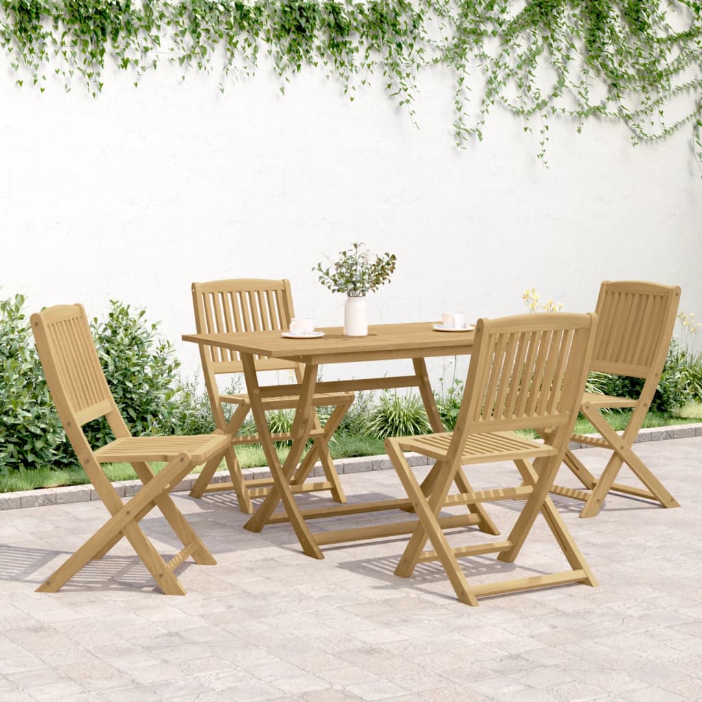 vidaXL Scaune de grădină pliante, 4 buc. 57x49x90 cm lemn masiv acacia vidaXL Scaune de grădină pliante, 4 buc. 57x49x90 cm lemn masiv acacia
