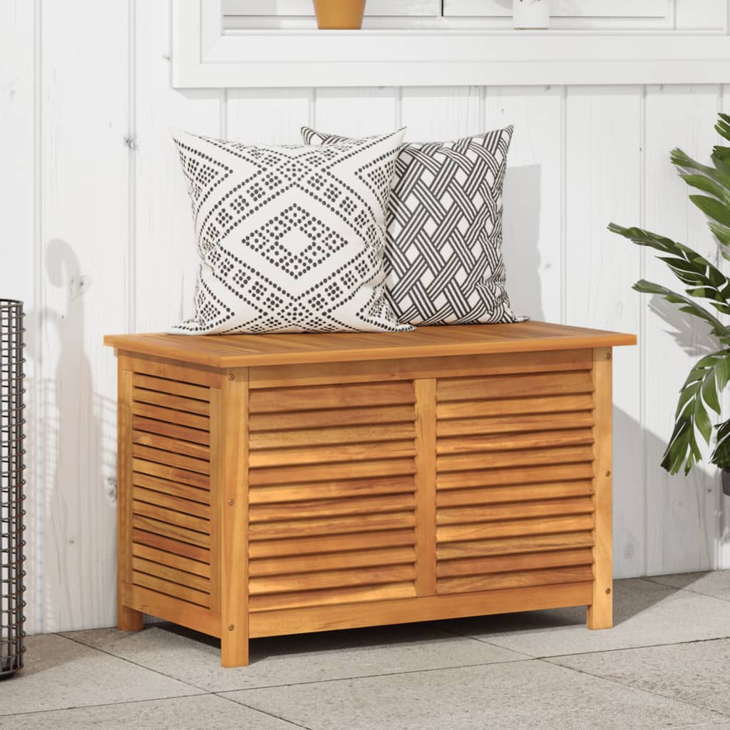 vidaXL Ladă depozitare grădină cu grilaj 90x50x56 cm lemn masiv acacia vidaXL Ladă depozitare grădină cu grilaj 90x50x56 cm lemn masiv acacia