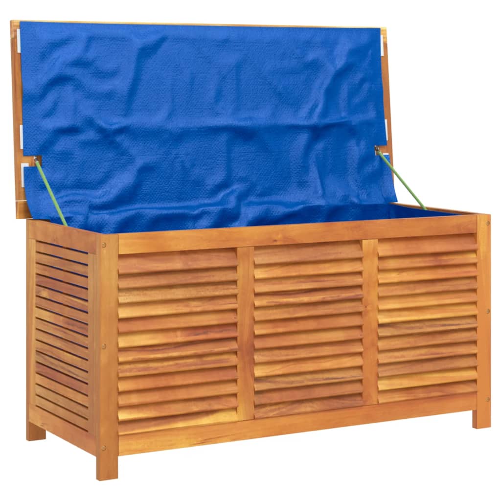 vidaXL Ladă depozitare grădină cu grilaj 113x50x56cm lemn masiv acacia vidaXL Ladă depozitare grădină cu grilaj 113x50x56cm lemn masiv acacia