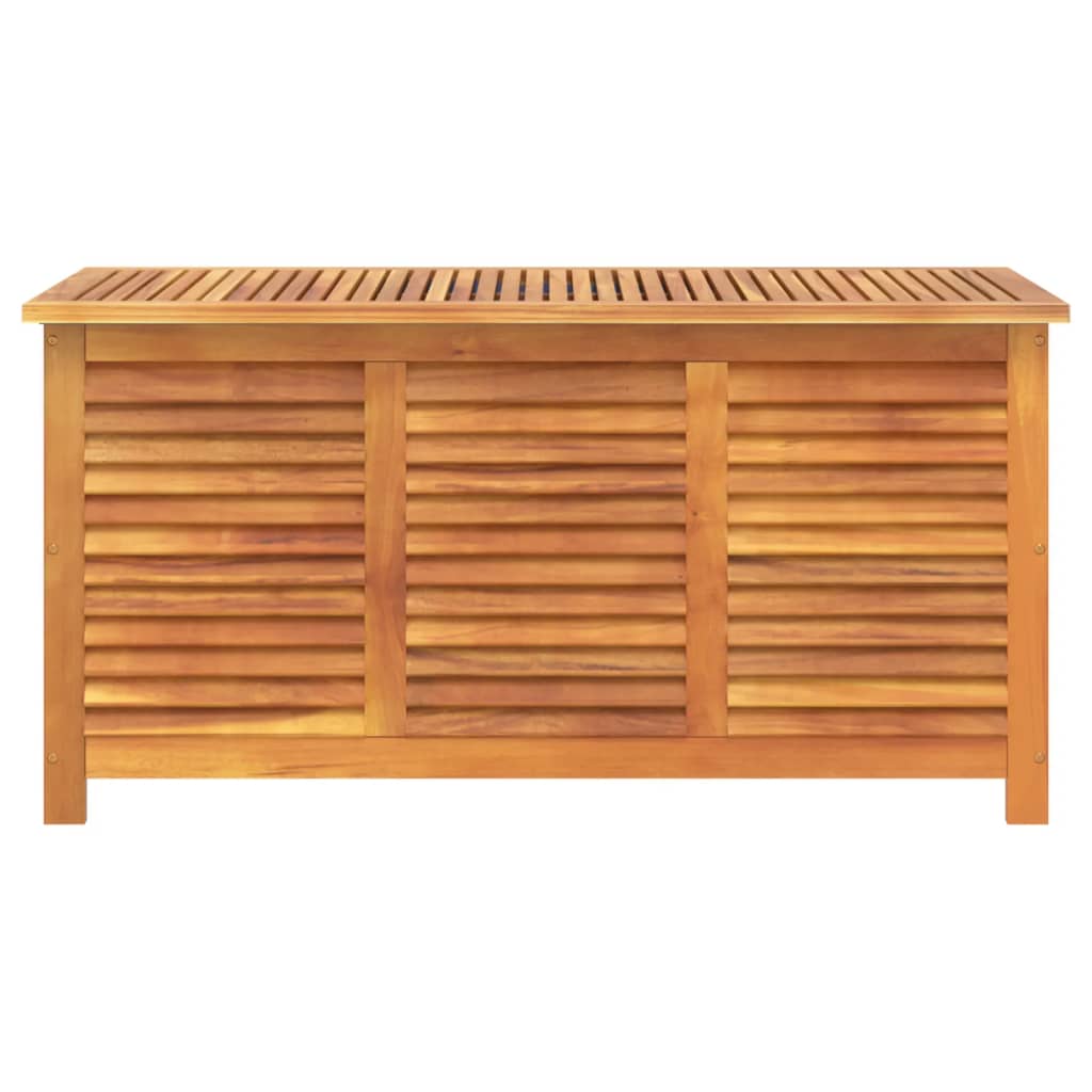 vidaXL Ladă depozitare grădină cu grilaj 113x50x56cm lemn masiv acacia vidaXL Ladă depozitare grădină cu grilaj 113x50x56cm lemn masiv acacia