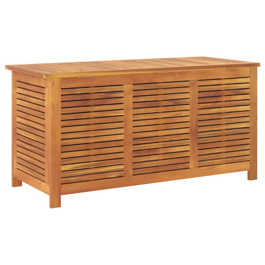 vidaXL Ladă depozitare grădină cu grilaj 113x50x56cm lemn masiv acacia vidaXL Ladă depozitare grădină cu grilaj 113x50x56cm lemn masiv acacia