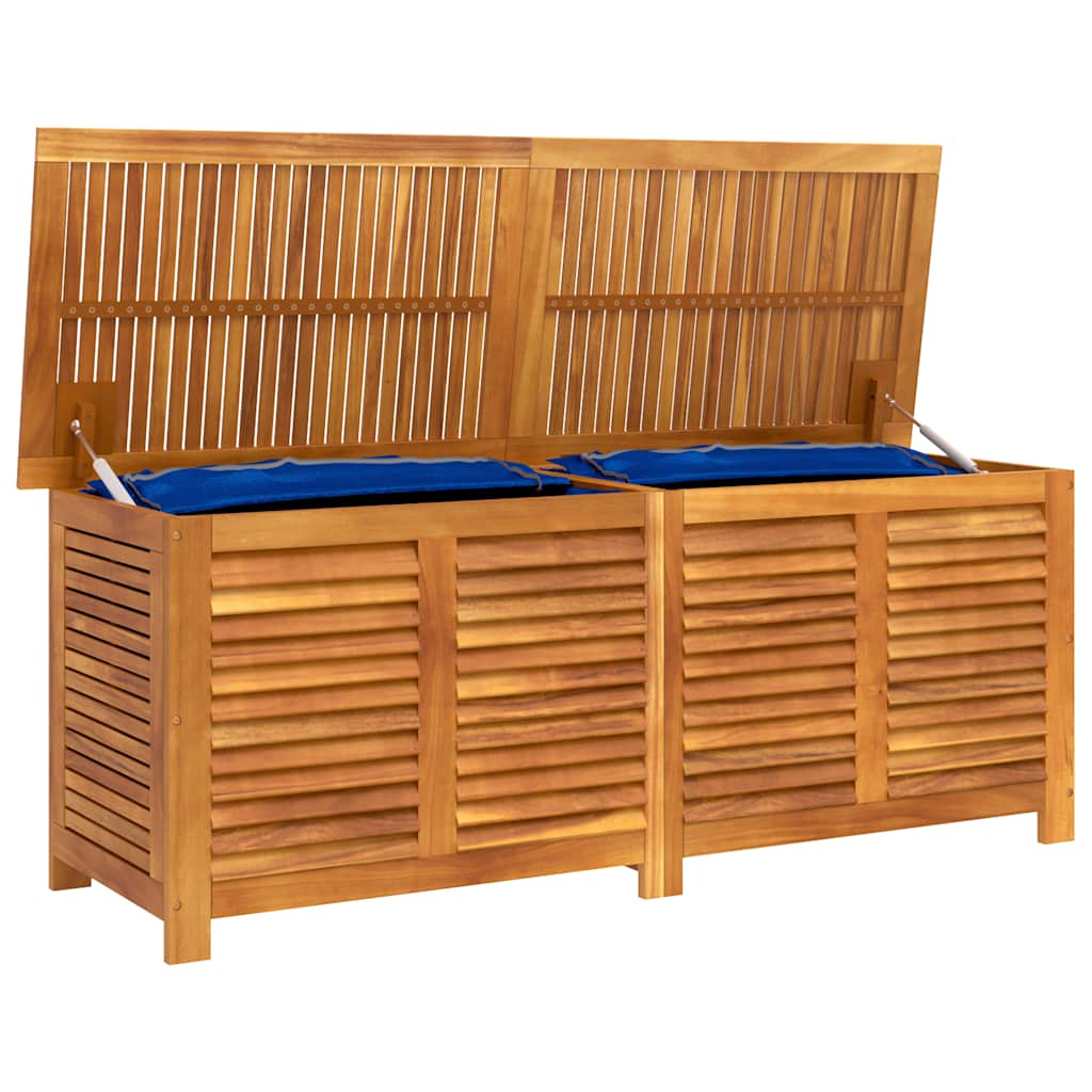 vidaXL Ladă depozitare grădină cu grilaj 150x50x56cm lemn masiv acacia vidaXL Ladă depozitare grădină cu grilaj 150x50x56cm lemn masiv acacia