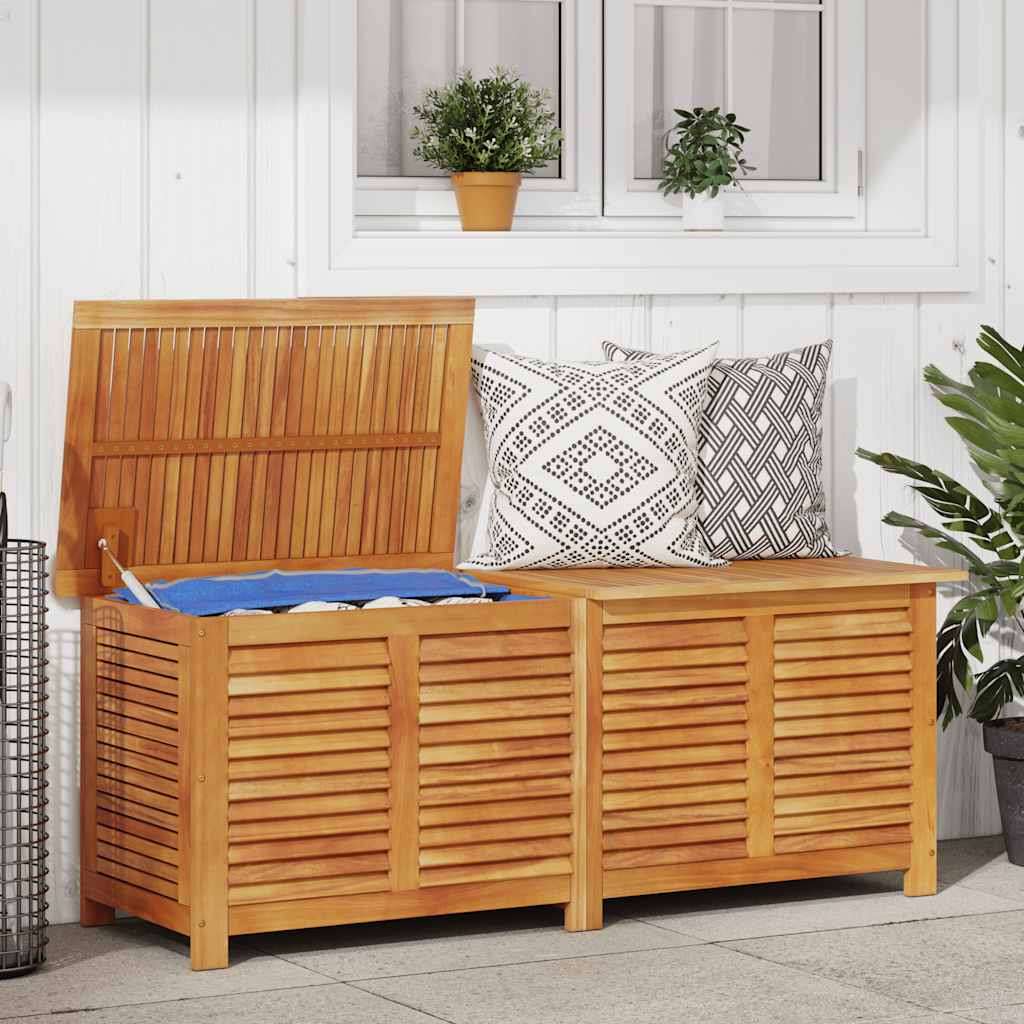 vidaXL Ladă depozitare grădină cu grilaj 150x50x56cm lemn masiv acacia vidaXL Ladă depozitare grădină cu grilaj 150x50x56cm lemn masiv acacia