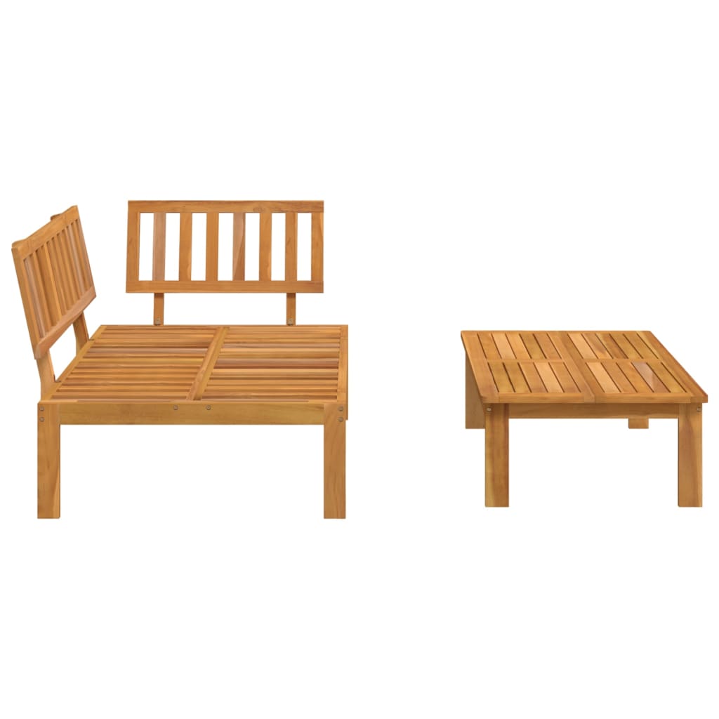 vidaXL Set canapea din paleți de grădină, 2 piese, lemn masiv acacia vidaXL Set canapea din paleți de grădină, 2 piese, lemn masiv acacia