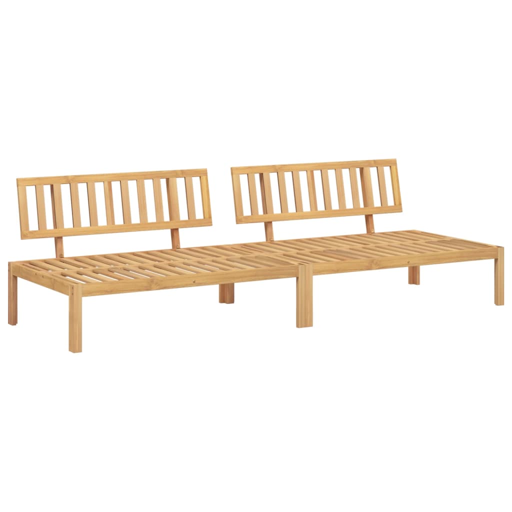 vidaXL Set canapele mijloc paleți de grădină 2 buc. lemn masiv acacia vidaXL Set canapele mijloc paleți de grădină 2 buc. lemn masiv acacia