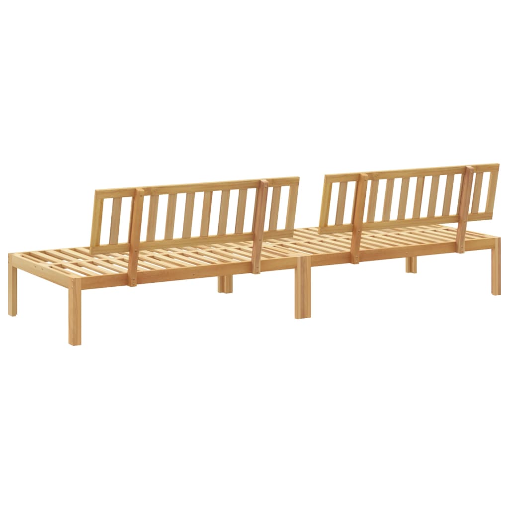 vidaXL Set canapele mijloc paleți de grădină 2 buc. lemn masiv acacia vidaXL Set canapele mijloc paleți de grădină 2 buc. lemn masiv acacia