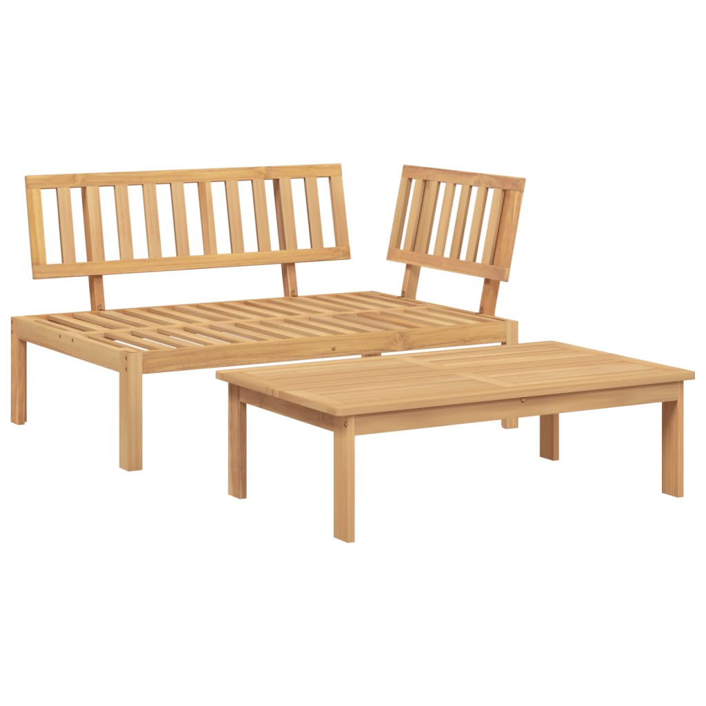vidaXL Set canapea din paleți de grădină, 2 piese, lemn masiv acacia vidaXL Set canapea din paleți de grădină, 2 piese, lemn masiv acacia
