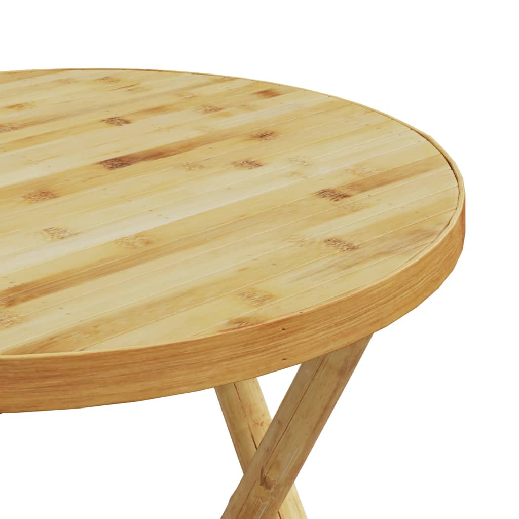 vidaXL Masă de grădină pliabilă, Ø55x75 cm, bambus vidaXL Masă de grădină pliabilă, Ø55x75 cm, bambus
