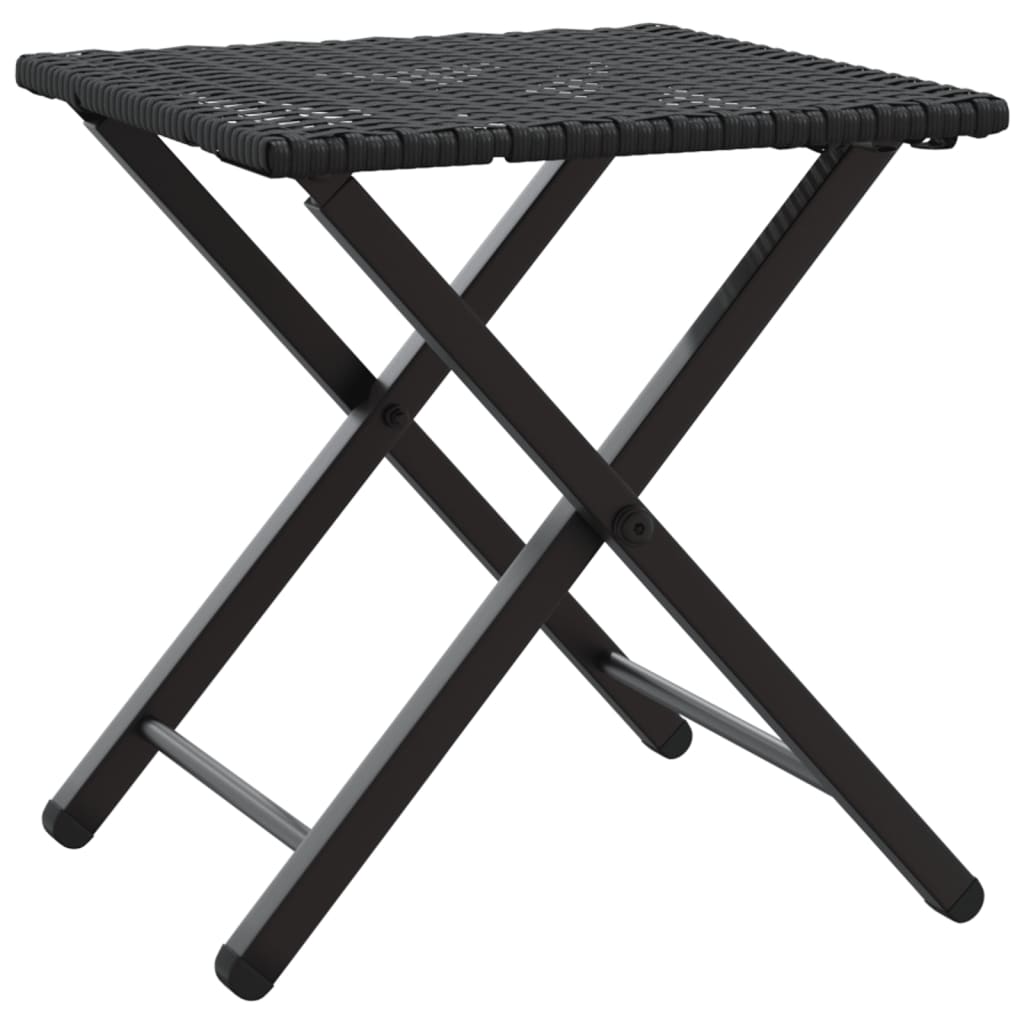 vidaXL Set mobilier de grădină, pliabil, 5 piese, negru, poliratan