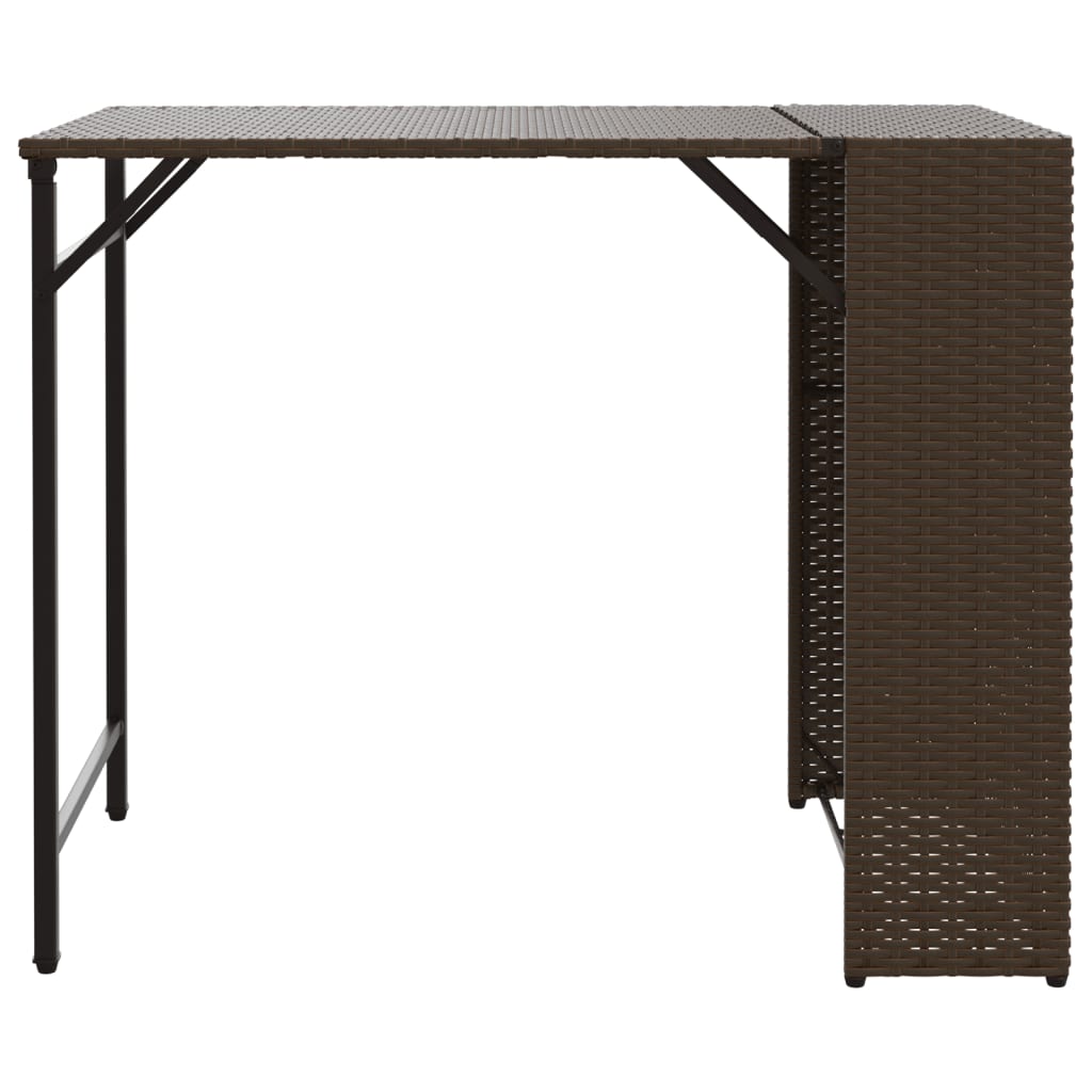 vidaXL Set mobilier de grădină, pliabil, 5 piese, maro, poliratan