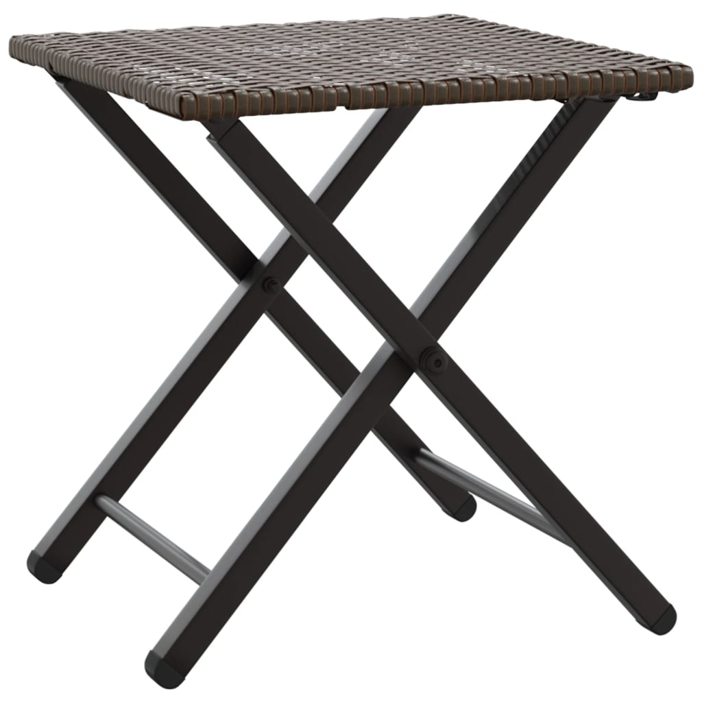 vidaXL Set mobilier de grădină, pliabil, 5 piese, maro, poliratan