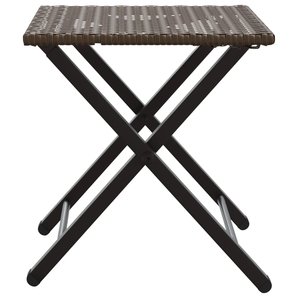 vidaXL Set mobilier de grădină, pliabil, 5 piese, maro, poliratan