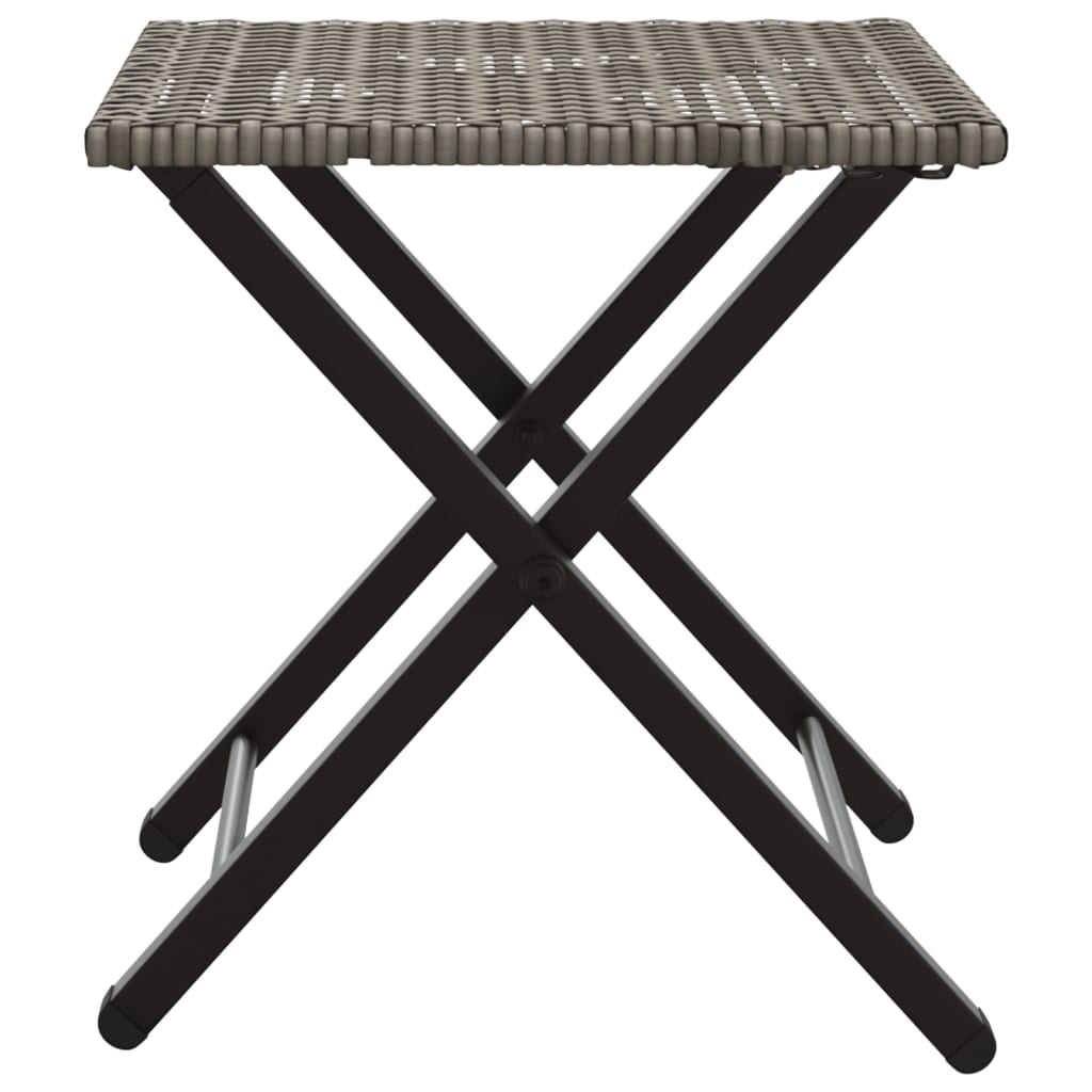 vidaXL Set mobilier de grădină, pliabil, 5 piese, gri, poliratan