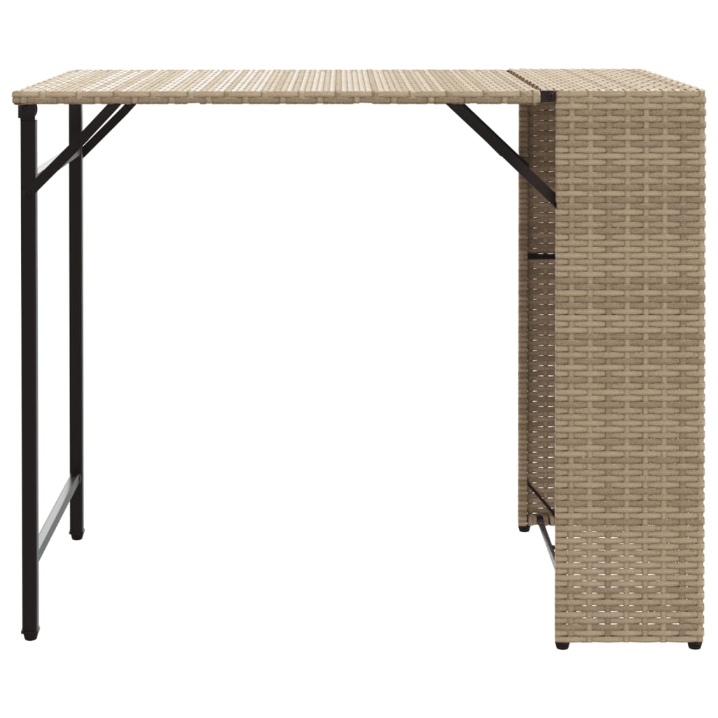 vidaXL Set mobilier de grădină, pliabil, 5 piese, bej, poliratan