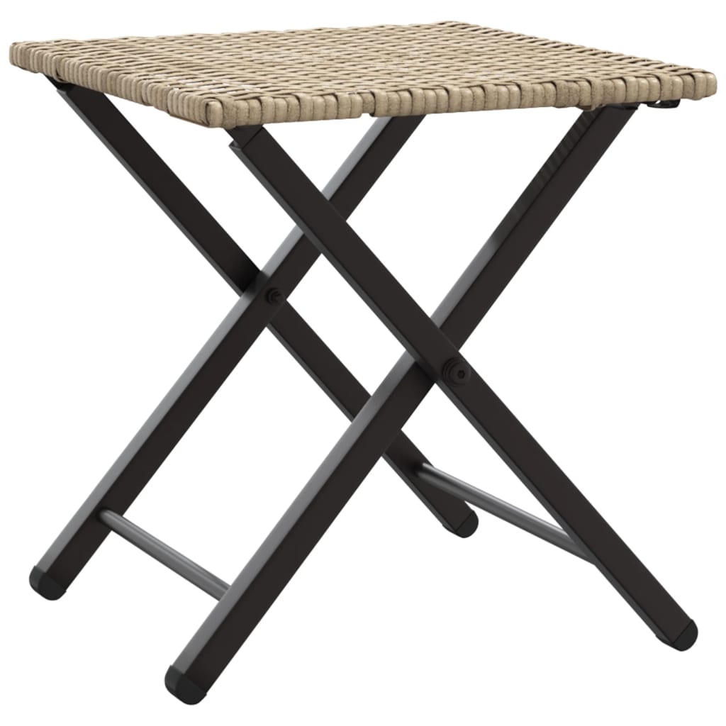 vidaXL Set mobilier de grădină, pliabil, 5 piese, bej, poliratan
