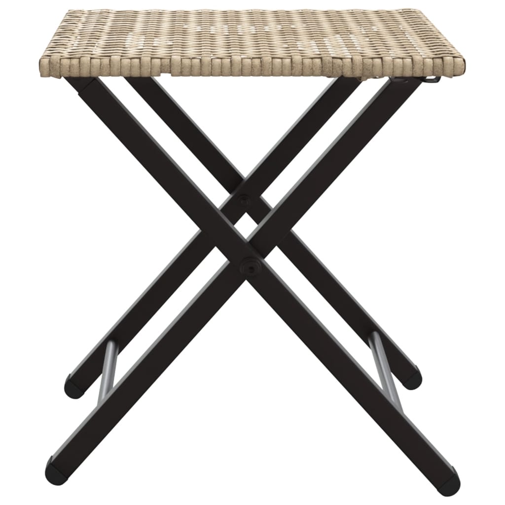 vidaXL Set mobilier de grădină, pliabil, 5 piese, bej, poliratan