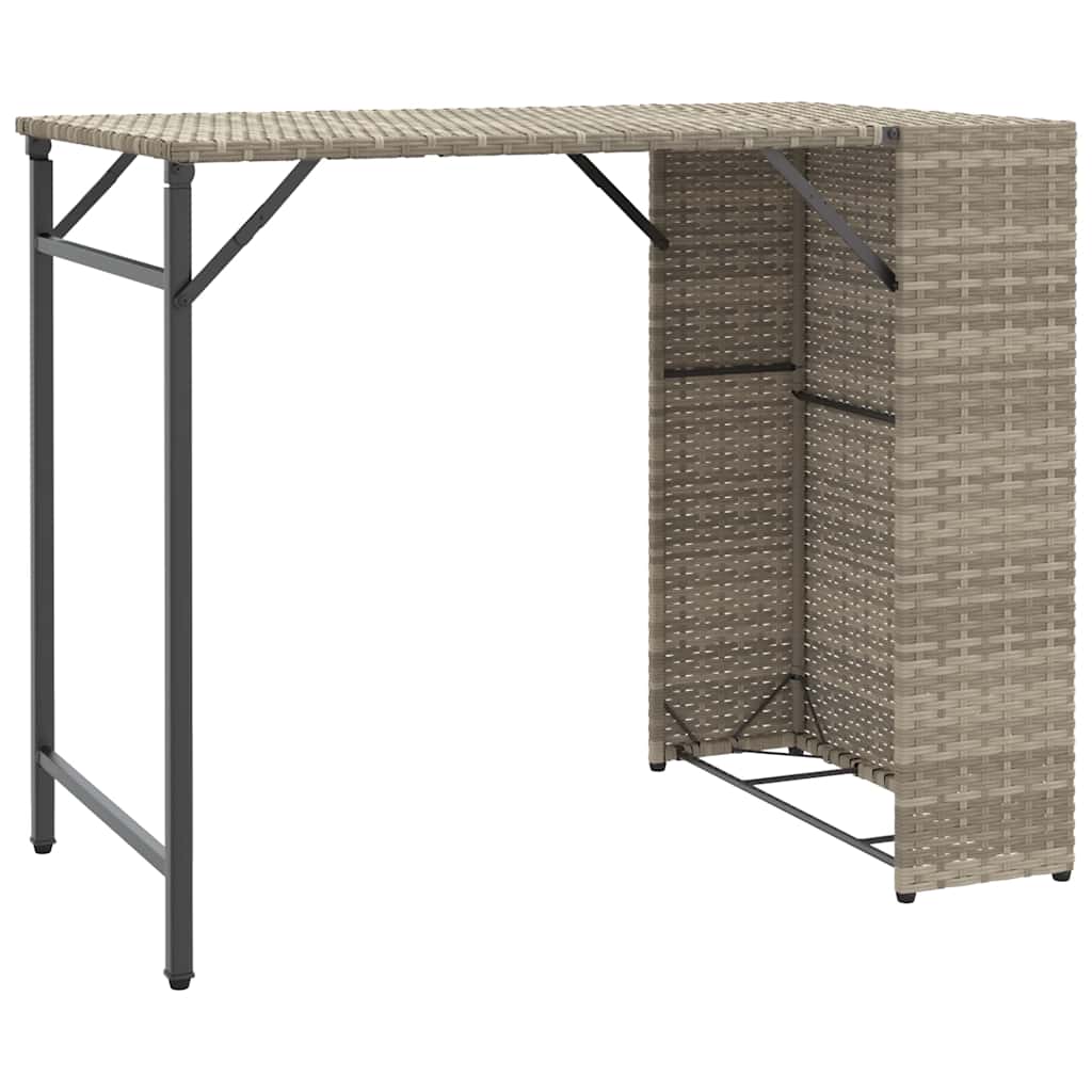 vidaXL Set mobilier de grădină, pliabil, 5 piese gri deschis poliratan vidaXL Set mobilier de grădină, pliabil, 5 piese gri deschis poliratan