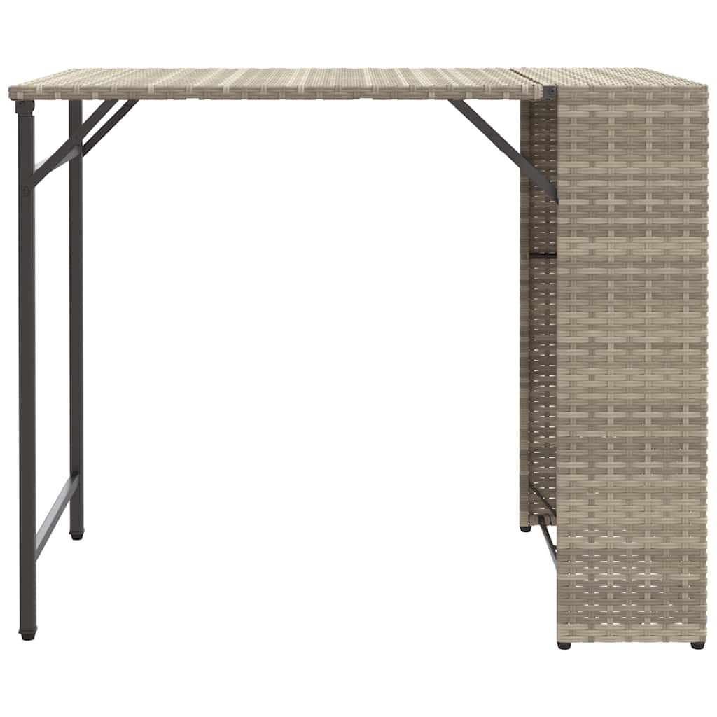 vidaXL Set mobilier de grădină, pliabil, 5 piese gri deschis poliratan vidaXL Set mobilier de grădină, pliabil, 5 piese gri deschis poliratan