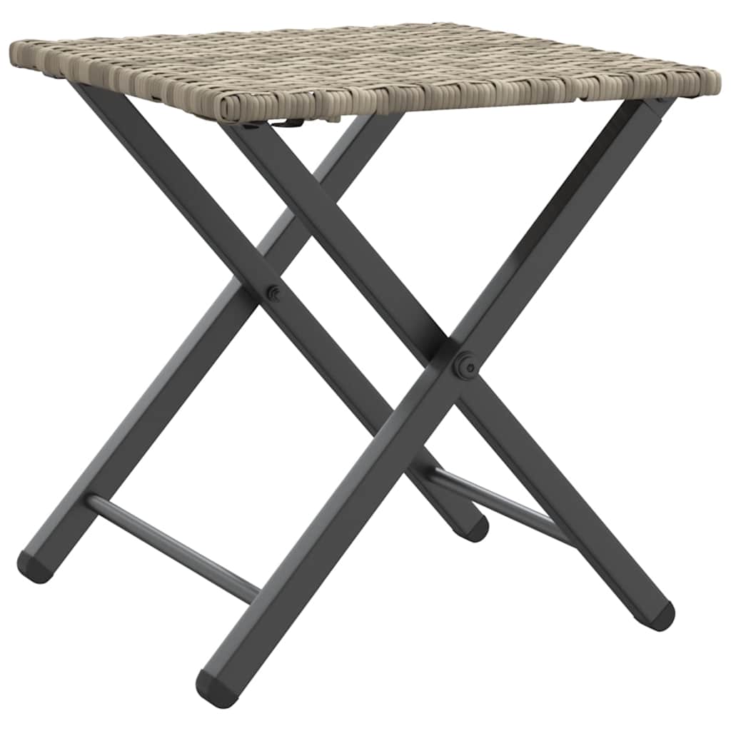 vidaXL Set mobilier de grădină, pliabil, 5 piese gri deschis poliratan vidaXL Set mobilier de grădină, pliabil, 5 piese gri deschis poliratan