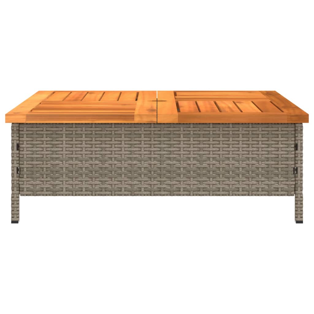 vidaXL Mască suport umbrelă de soare, gri 70x70x25 cm poliratan/acacia vidaXL Mască suport umbrelă de soare, gri 70x70x25 cm poliratan/acacia