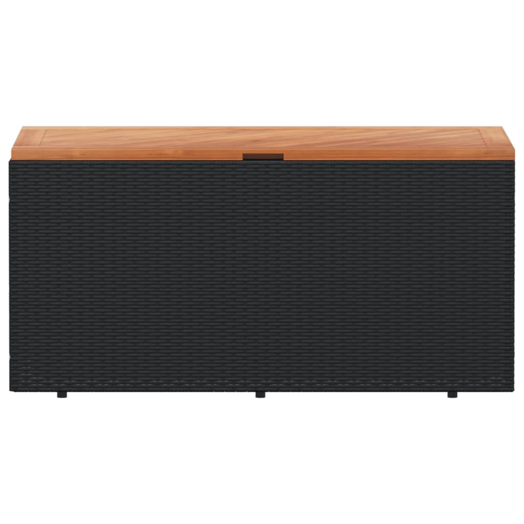 vidaXL Ladă depozitare grădină negru 110x50x54cm lemn acacia/poliratan vidaXL Ladă depozitare grădină negru 110x50x54cm lemn acacia/poliratan