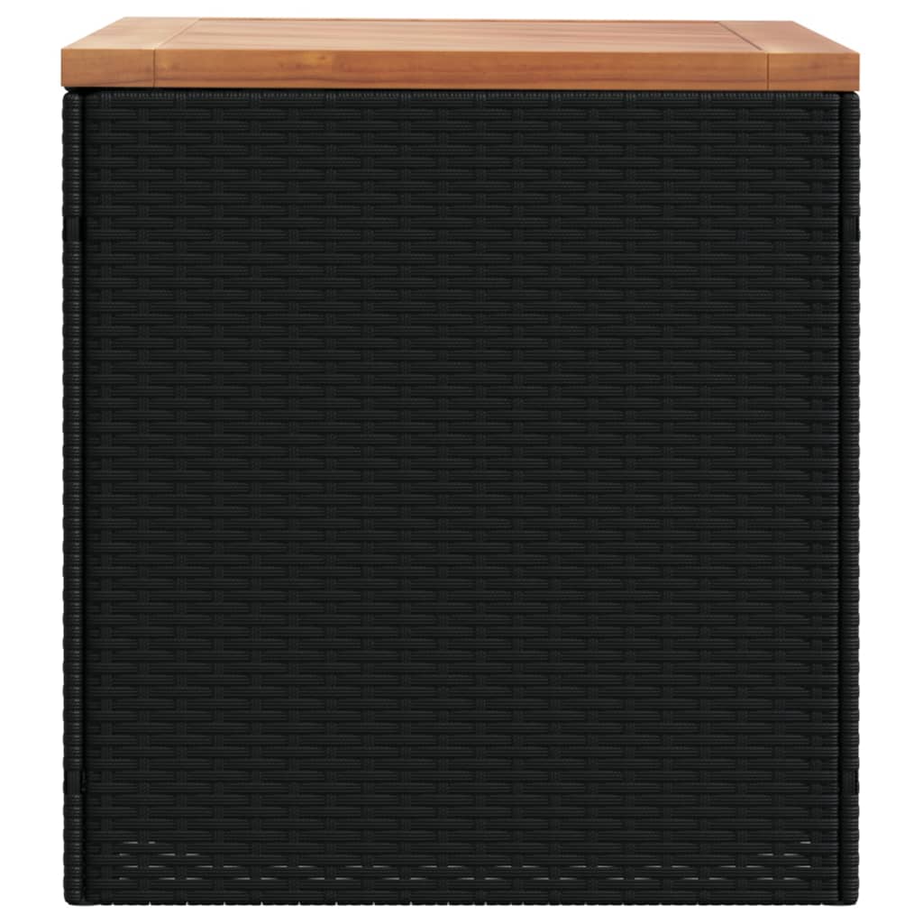 vidaXL Ladă depozitare grădină negru 110x50x54cm lemn acacia/poliratan vidaXL Ladă depozitare grădină negru 110x50x54cm lemn acacia/poliratan